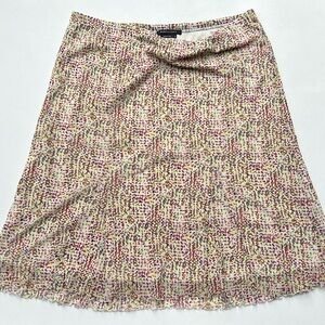 BCBGMaxAzria skirt abstract print stretch whimsygoth cottagecore midi size XL